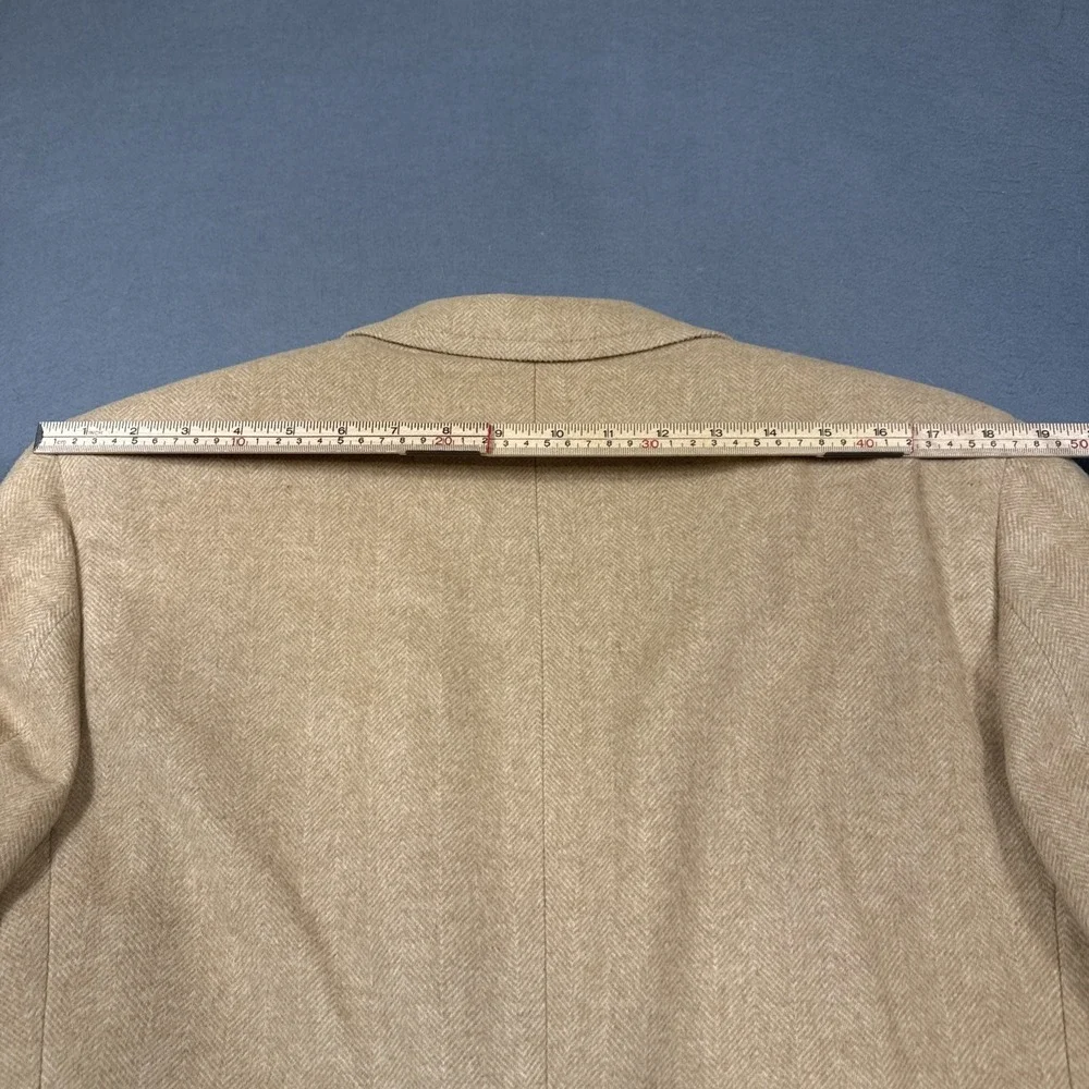 100% Cashmere Blazer Sport Coat in‎ Tan Men's Size 44 Long Kingsbridge